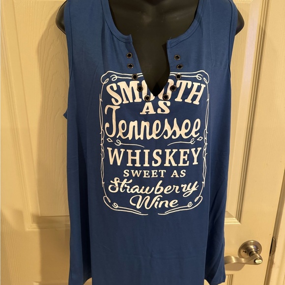Smooth As Tennessee Whiskey Sweet As Strawberry Wine Tank Top Women - Picture 2 of 3